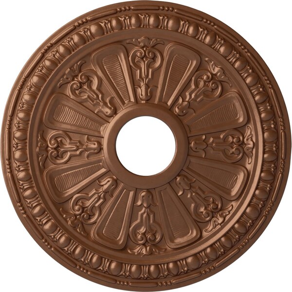Ekena Millwork Raymond Ceiling Medallion (Canopies up to 5 1/8"), 18 1/8"OD 3 5/8"ID x 1 1/8"P, Polished Copper CM18RAPOS - main